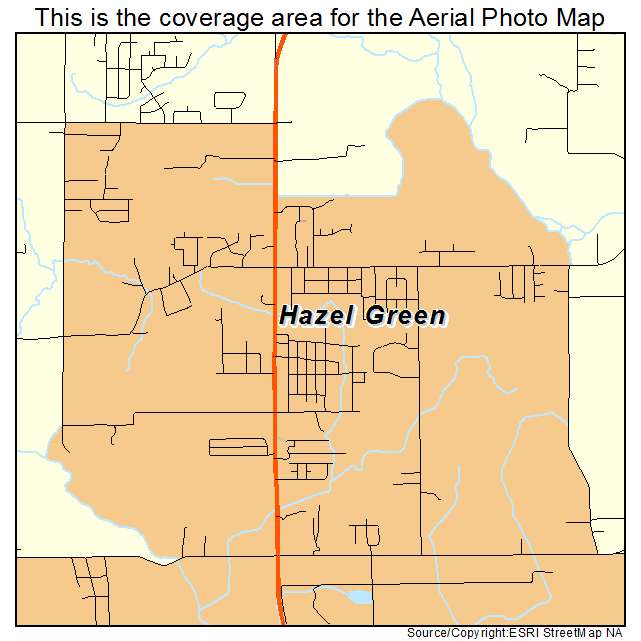 Hazel Green, AL location map 