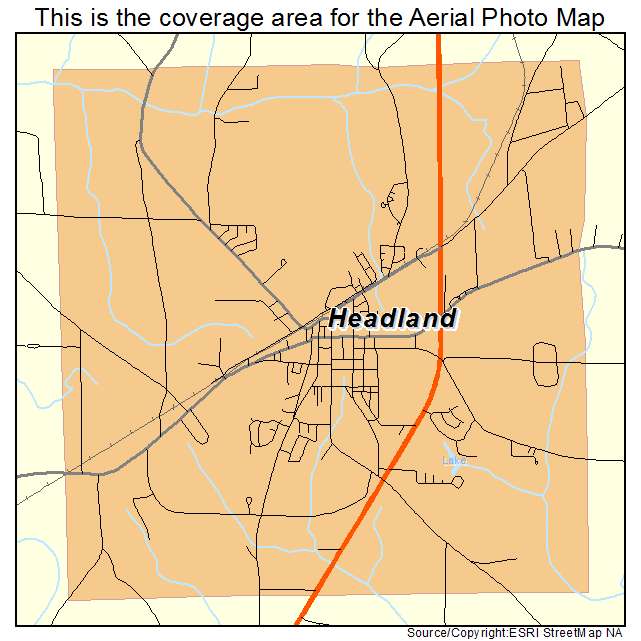 Headland, AL location map 