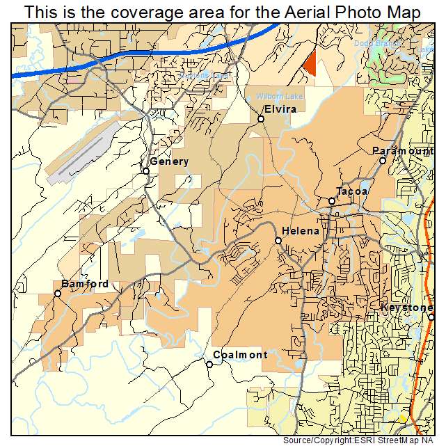 Helena, AL location map 