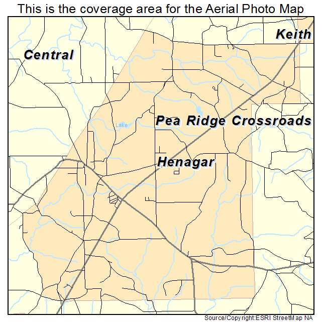 Henagar, AL location map 