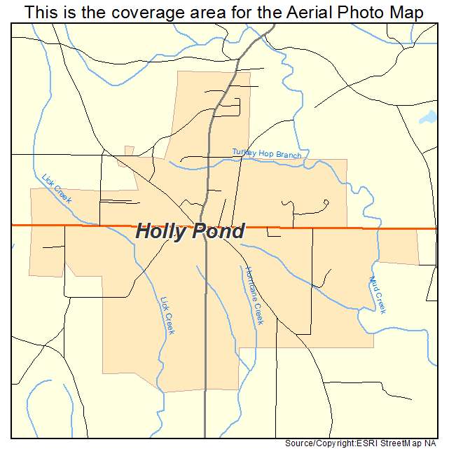 Holly Pond, AL location map 