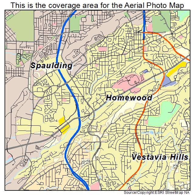 Homewood, AL location map 