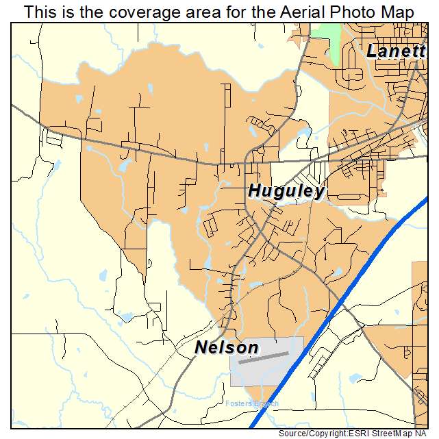 Huguley, AL location map 