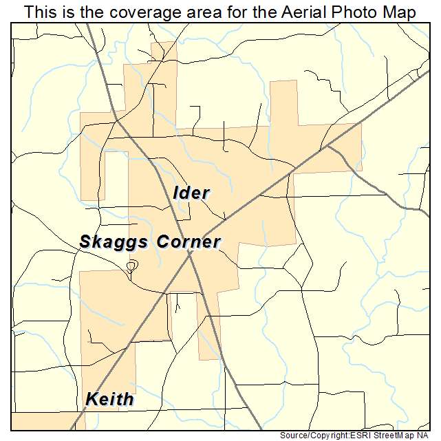 Ider, AL location map 