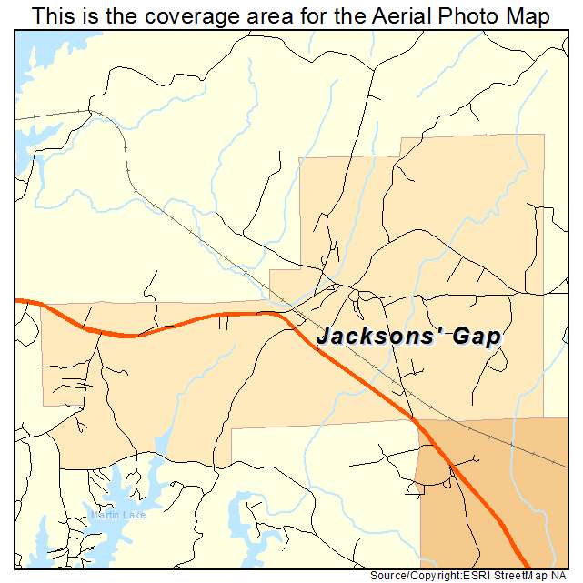 Jacksons Gap, AL location map 