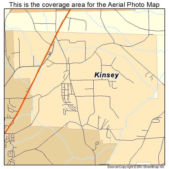 Kinsey, AL location map 