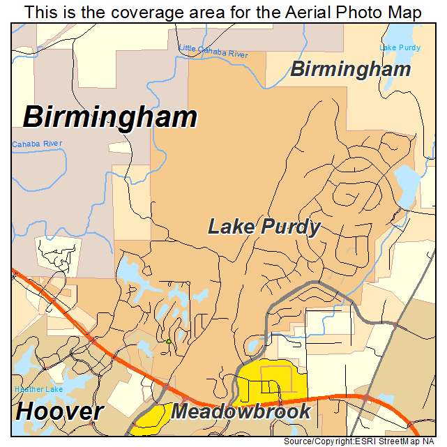 Lake Purdy, AL location map 