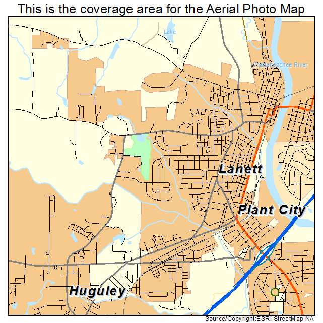 Lanett, AL location map 