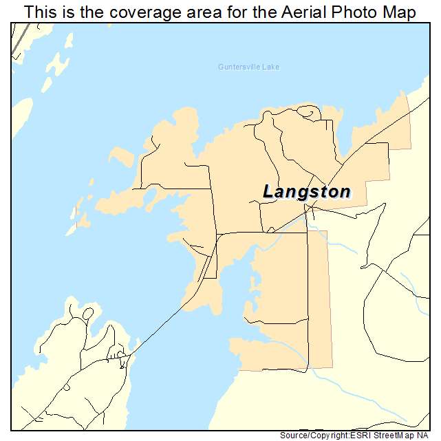 Langston, AL location map 