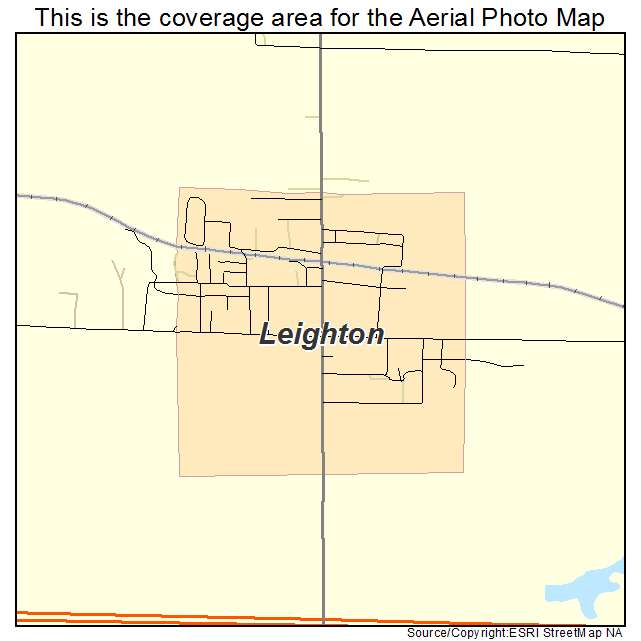 Leighton, AL location map 