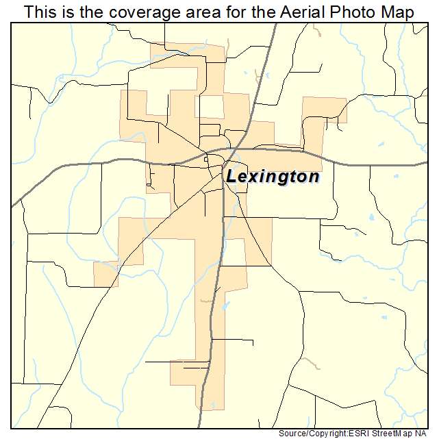 Lexington, AL location map 