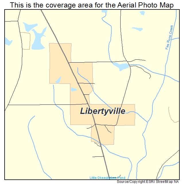 Libertyville, AL location map 