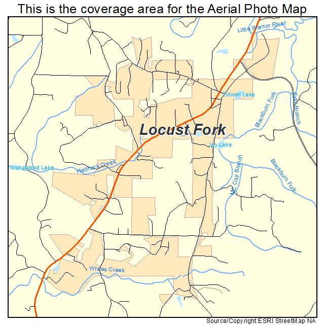 Locust Fork, AL location map 