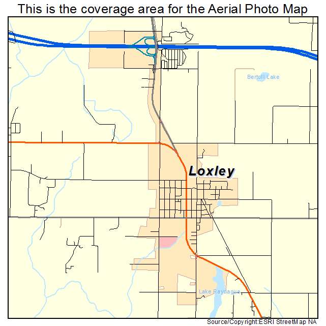 Loxley, AL location map 