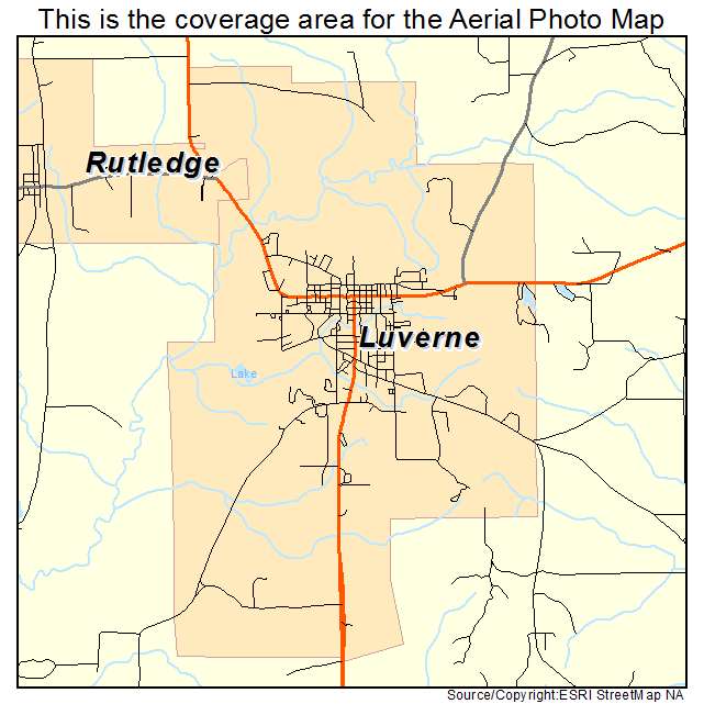 Luverne, AL location map 