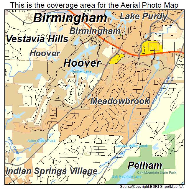 Meadowbrook, AL location map 