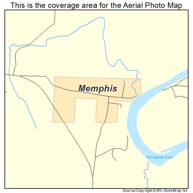 Memphis, AL location map 