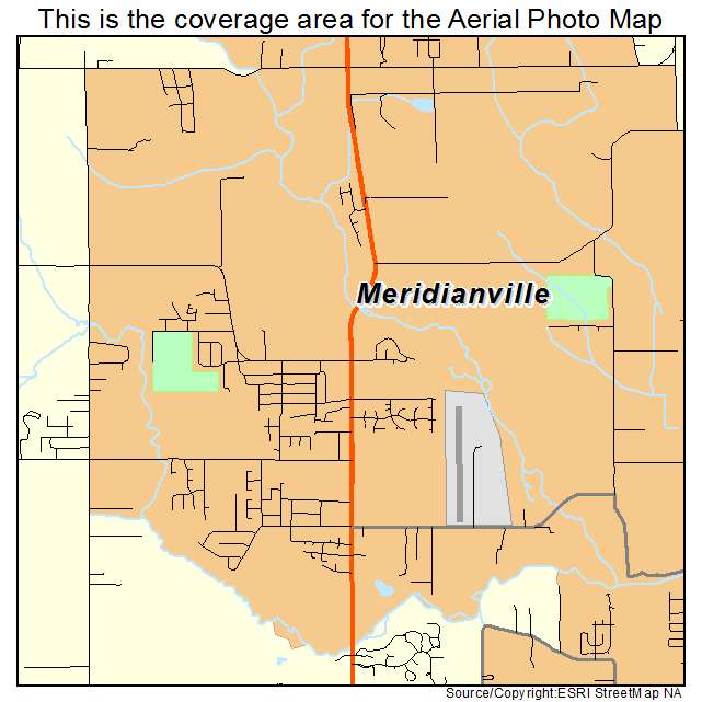 Meridianville, AL location map 