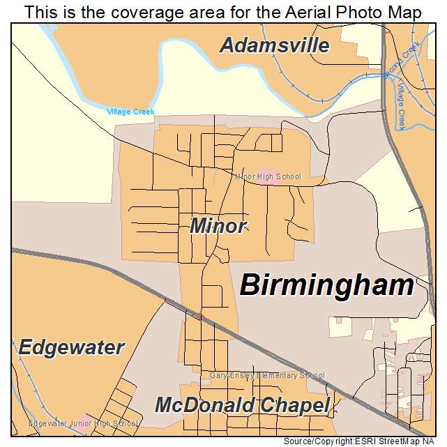 Minor, AL location map 