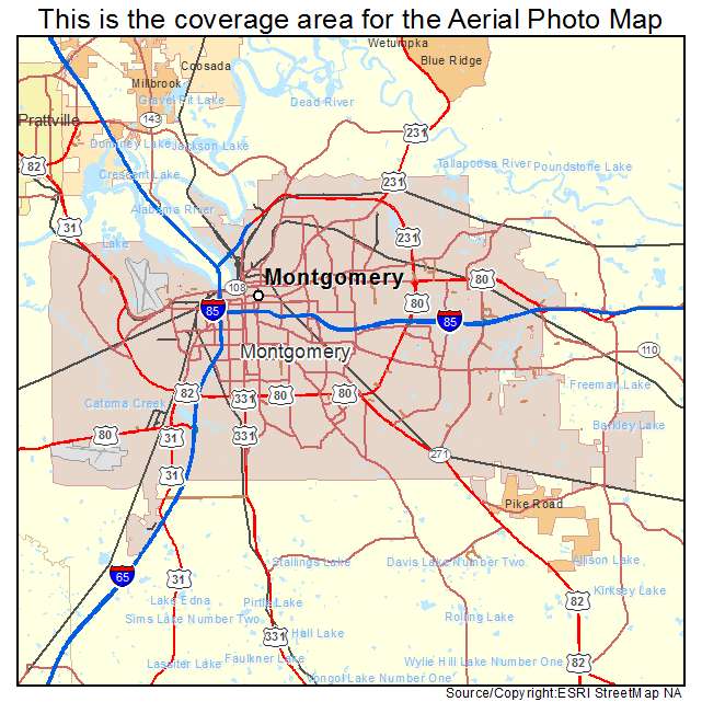 Montgomery, AL location map 
