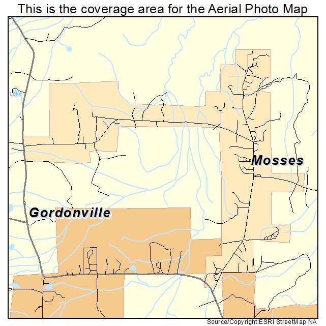 Mosses, AL location map 