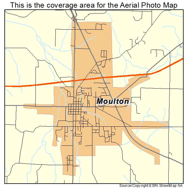 Moulton, AL location map 