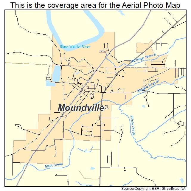 Moundville, AL location map 