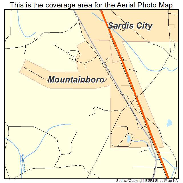 Mountainboro, AL location map 