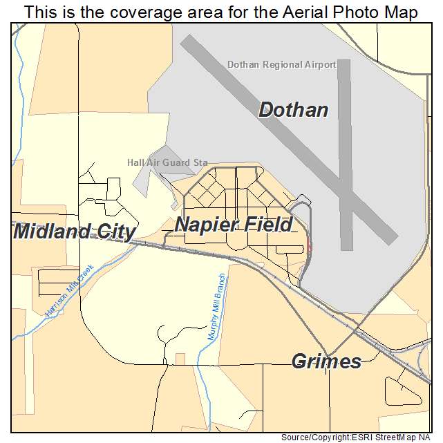 Napier Field, AL location map 