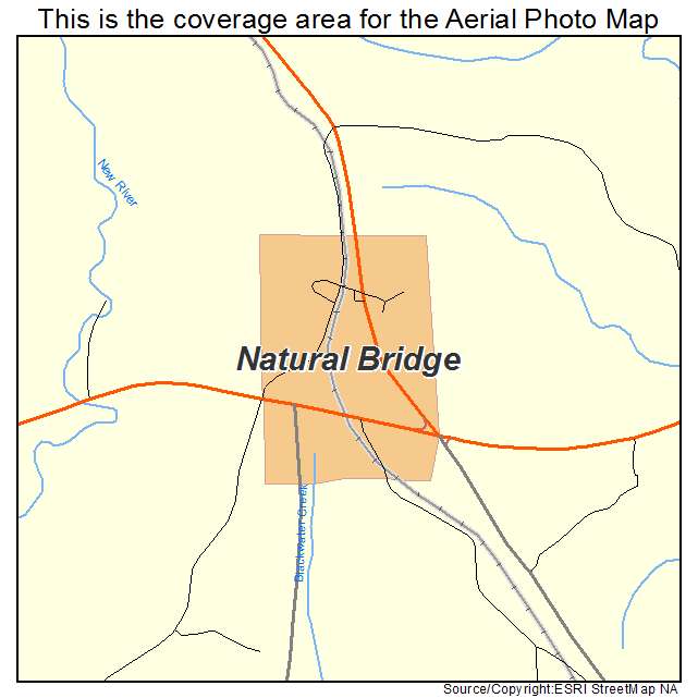 Natural Bridge, AL location map 