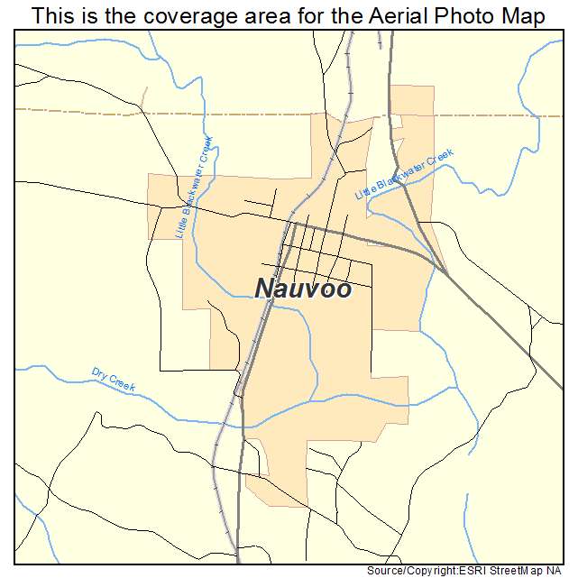 Nauvoo, AL location map 