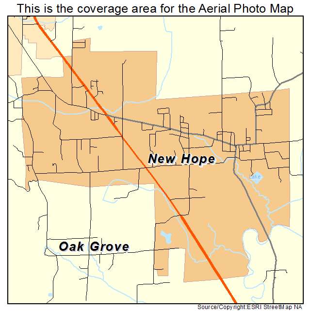 New Hope, AL location map 