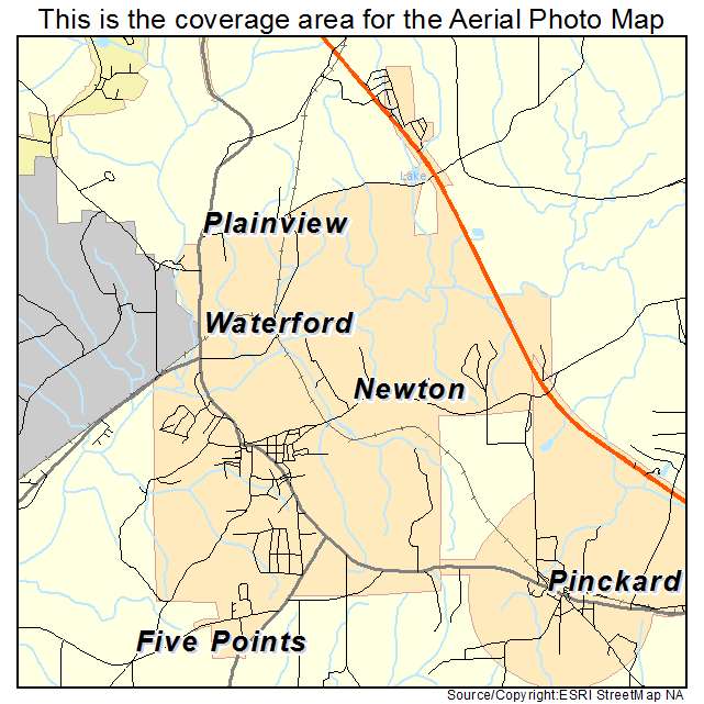 Newton, AL location map 