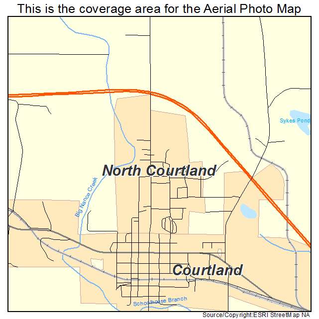 North Courtland, AL location map 