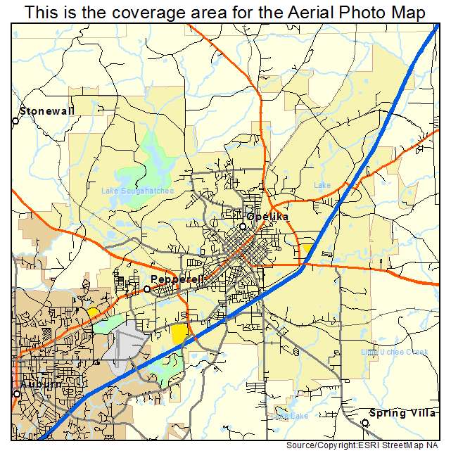 Opelika, AL location map 