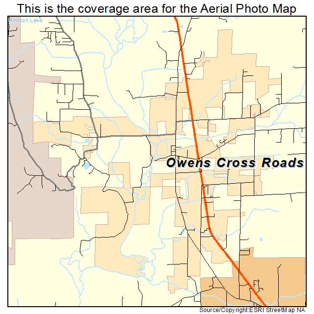 Owens Cross Roads, AL location map 