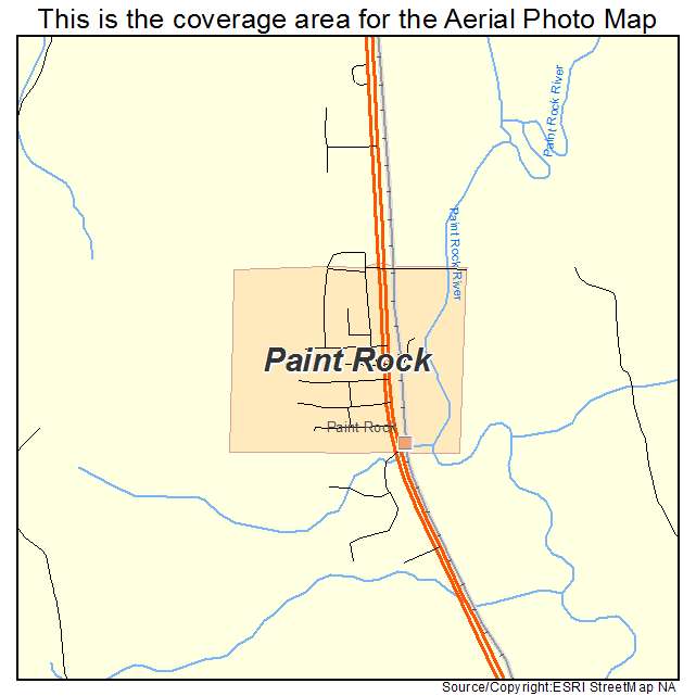 Paint Rock, AL location map 