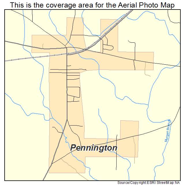 Pennington, AL location map 
