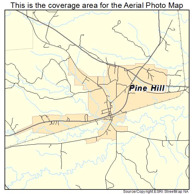 Pine Hill, AL location map 