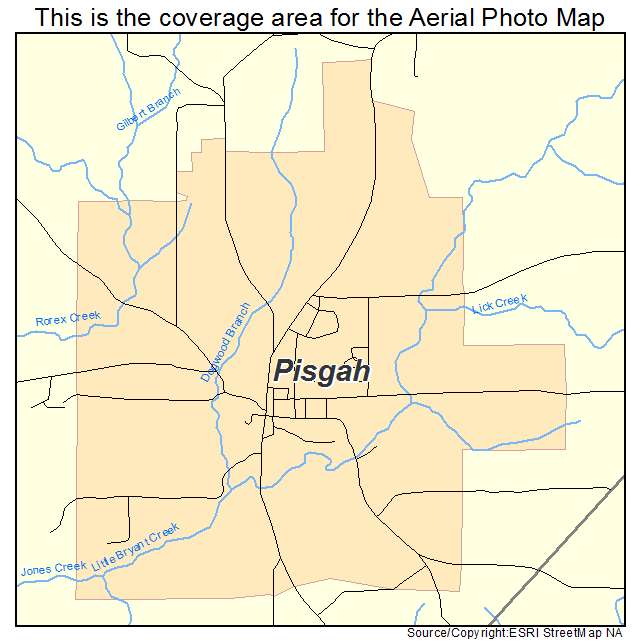 Pisgah, AL location map 
