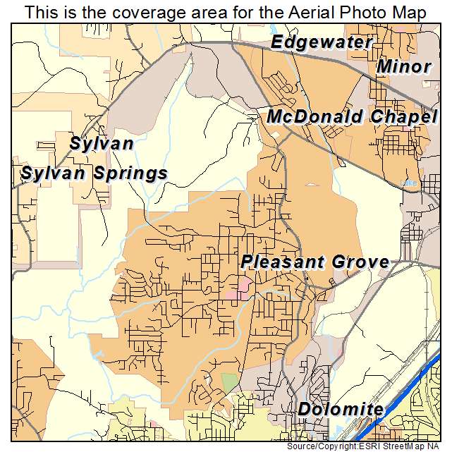 Pleasant Grove, AL location map 