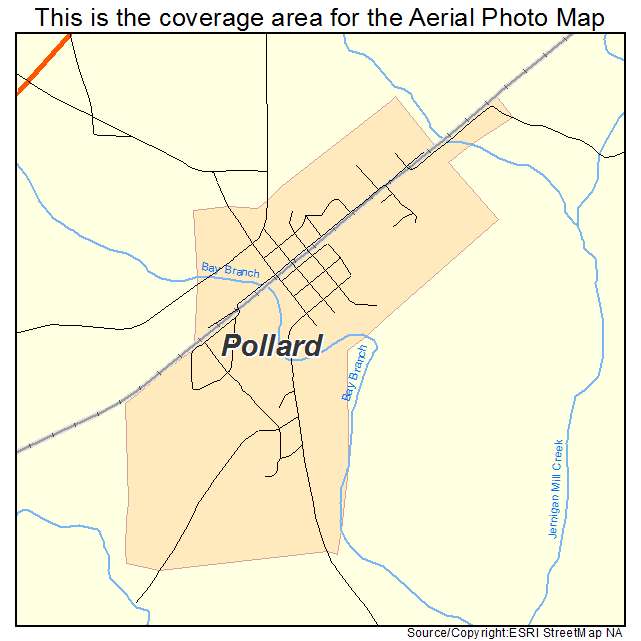 Pollard, AL location map 