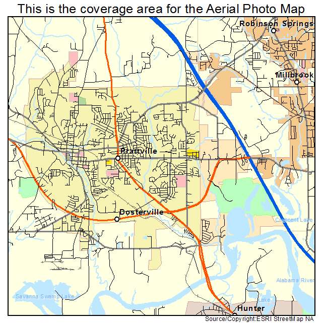 Prattville, AL location map 