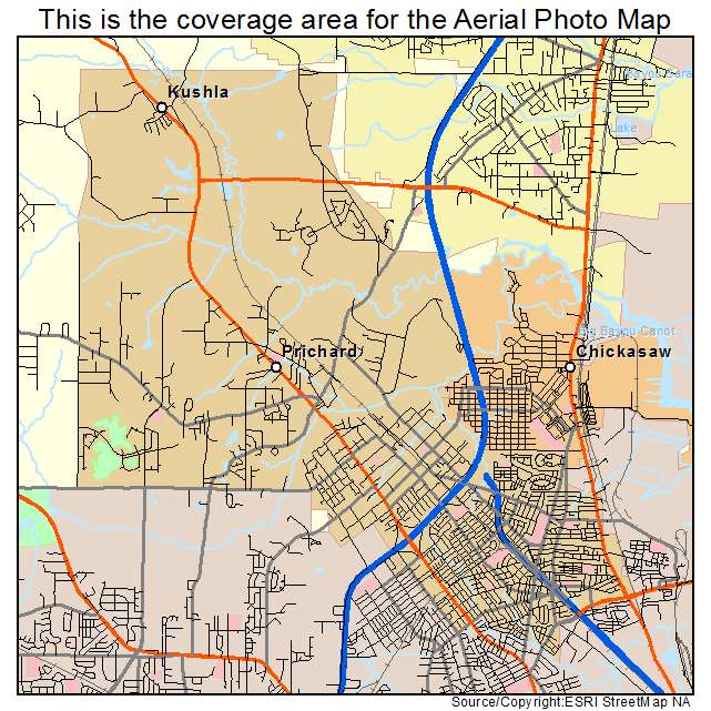 Prichard, AL location map 