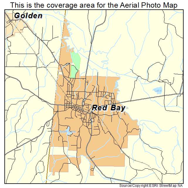 Red Bay, AL location map 