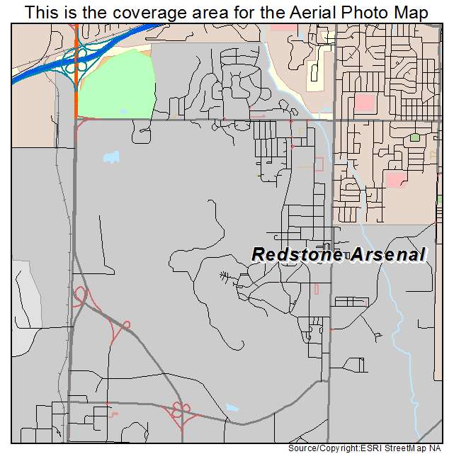 Redstone Arsenal, AL location map 