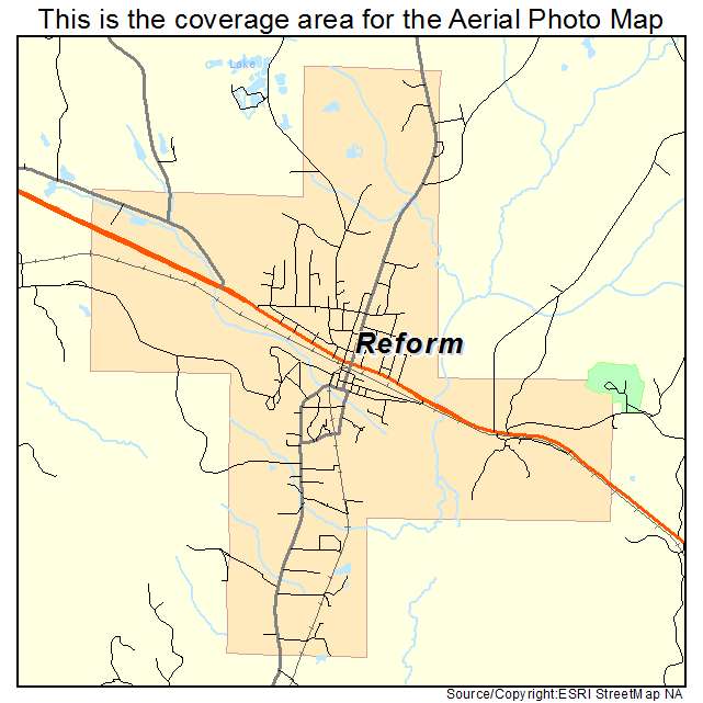 Reform, AL location map 