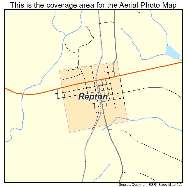 Repton, AL location map 