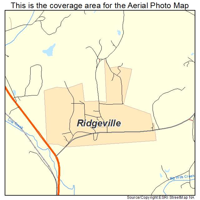 Ridgeville, AL location map 