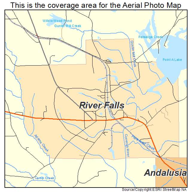 River Falls, AL location map 